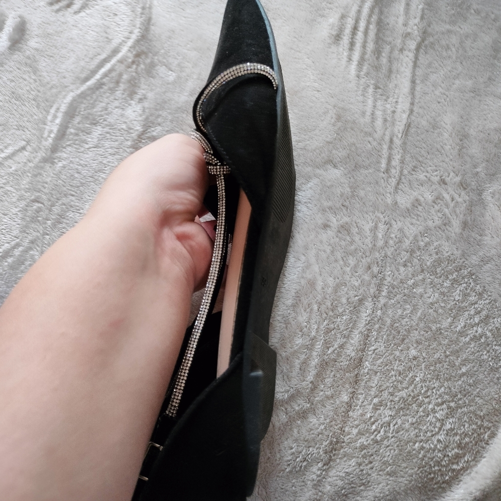Embellished Faux Suede Pumps - Picture 14 of 16